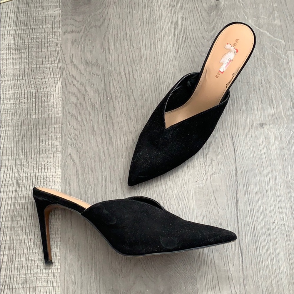 Who What Wear Black Mules/Heels